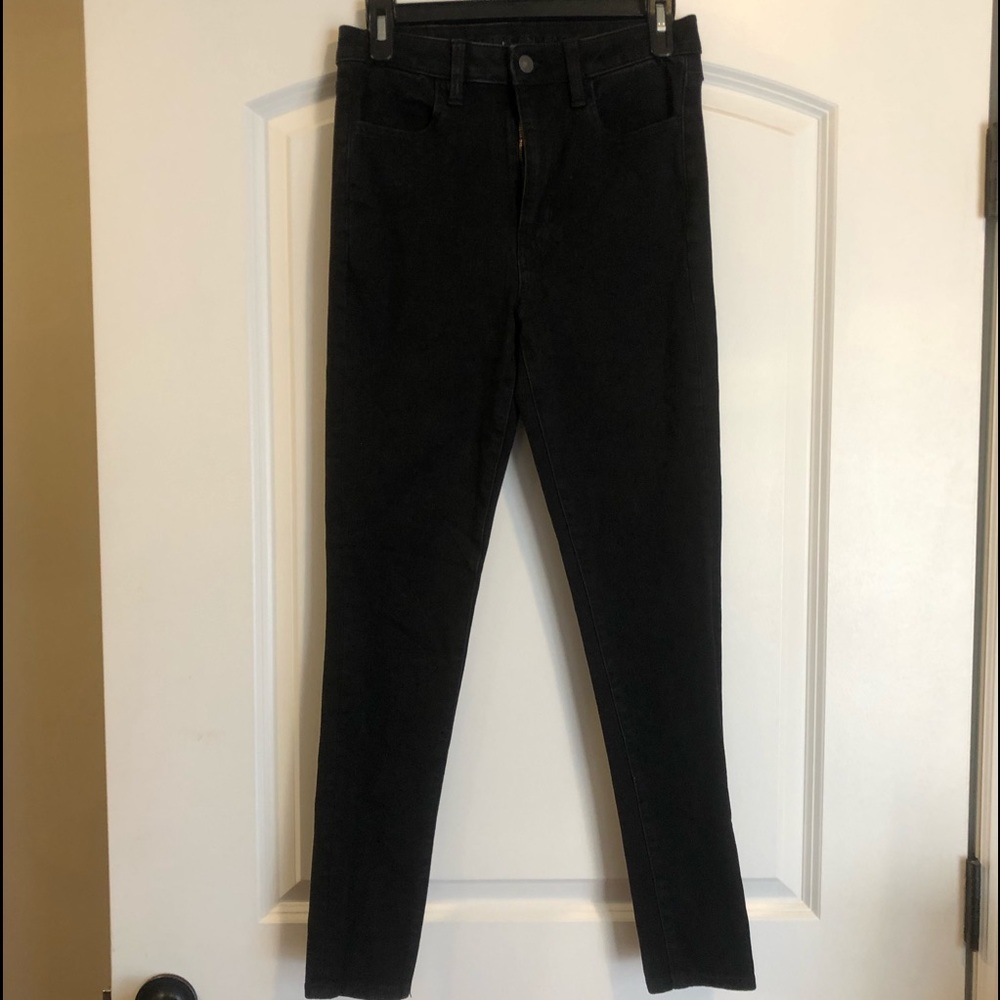 AEO Super Hi-Rise jegging, black, size 6 regular